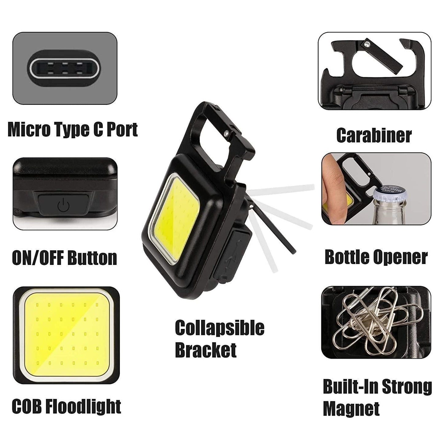 Mini LED Portable Flashlight Keychain