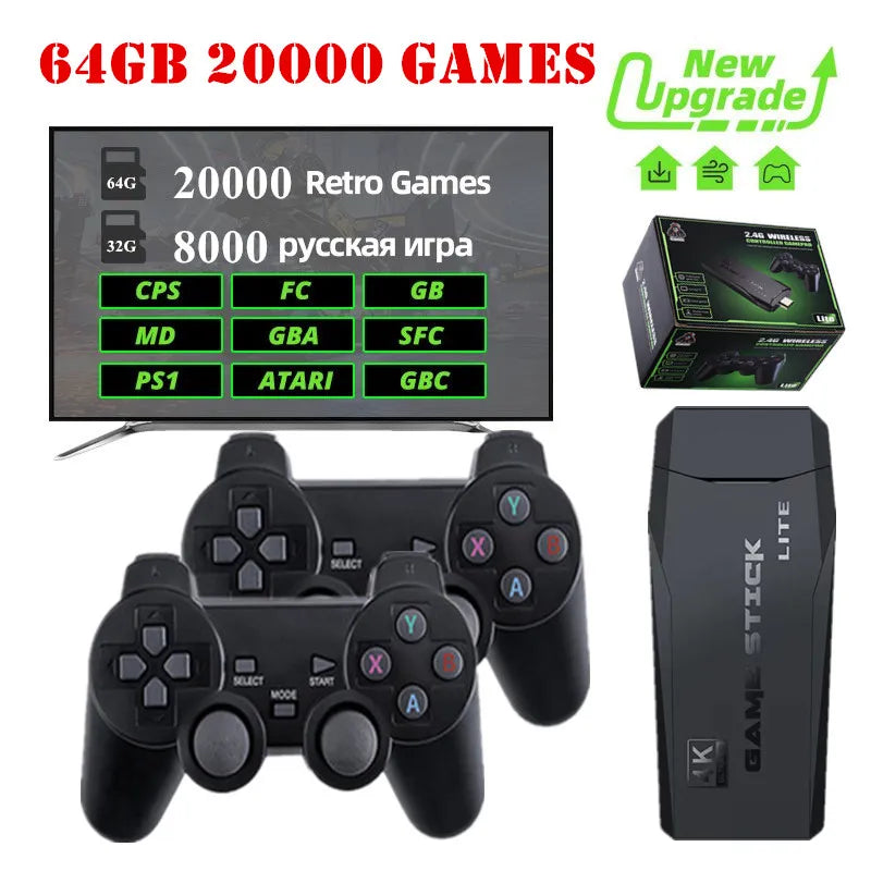 Wireless 4K Game Console with 20,000+ Games